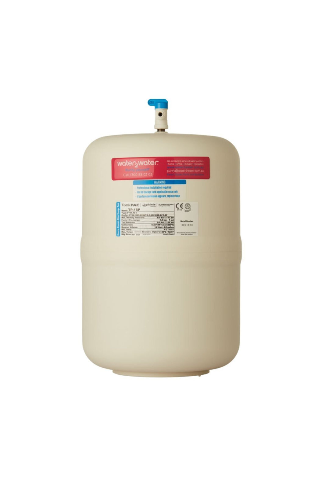 W2W 4-GALLON RO WATER STORAGE TANK