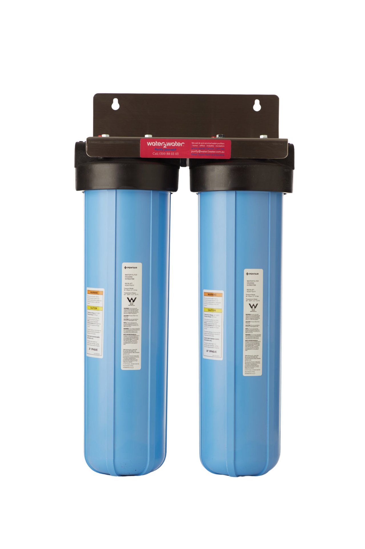 W2W TWIN WHOLE HOUSE FILTER AND BIG BLUE HOUSING