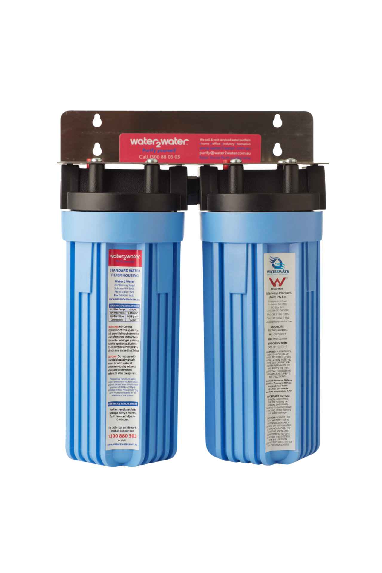 W2W TWIN BIG BLUE FILTER HOUSING